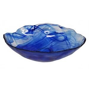 Vintage Kosta Boda Art Glass Bowl by Anna Ehrner – Mid Century Modern 14” Sweden